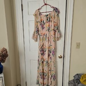 Floral Off-Shoulder Maxi Dress